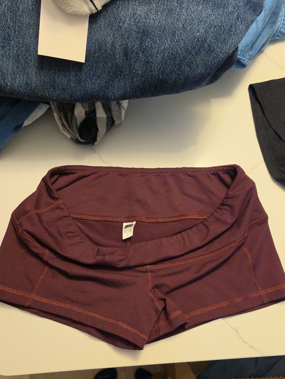 Fleo Women's Plum Athletic Booty Shorts